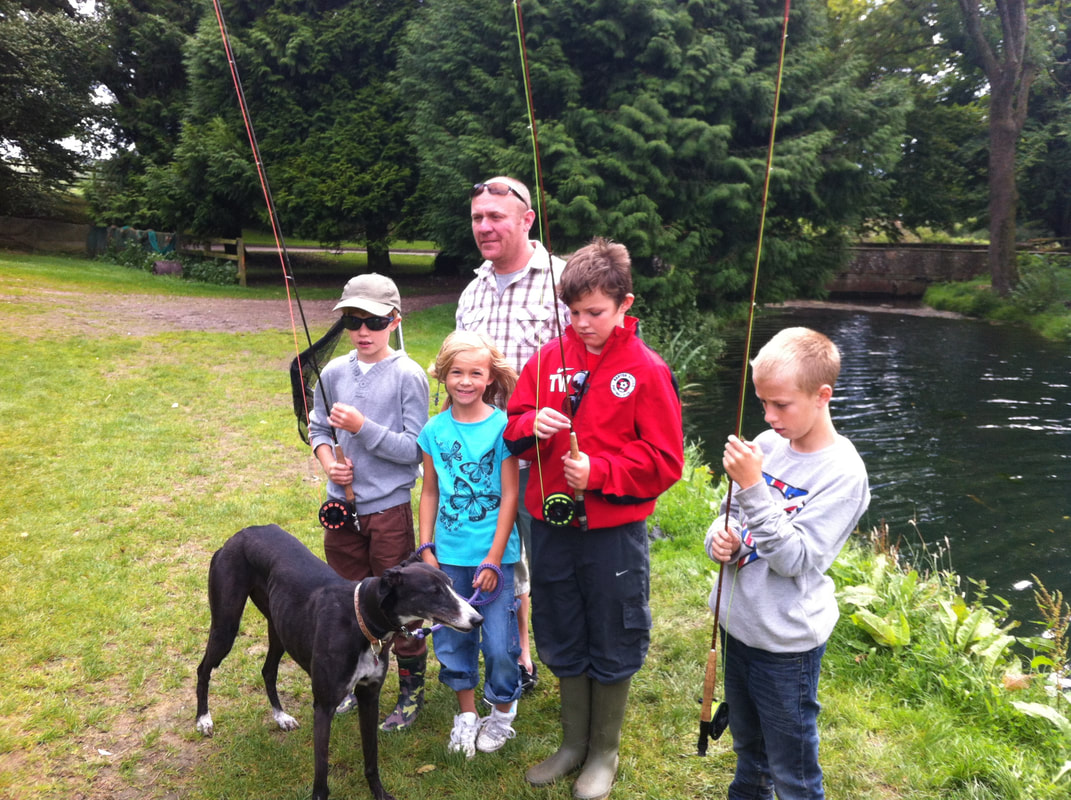 Fishing lesson at Meon Springs