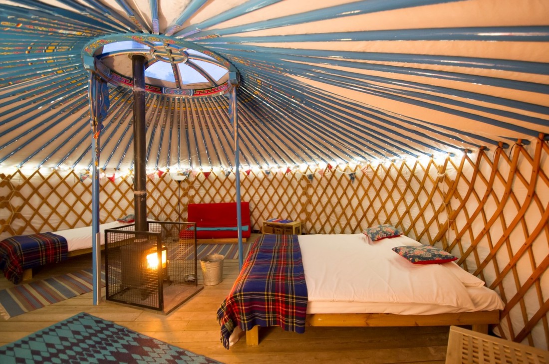 Inside a Yurt in Hampshire