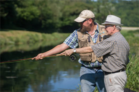 Teaching someone to cast a fly rod